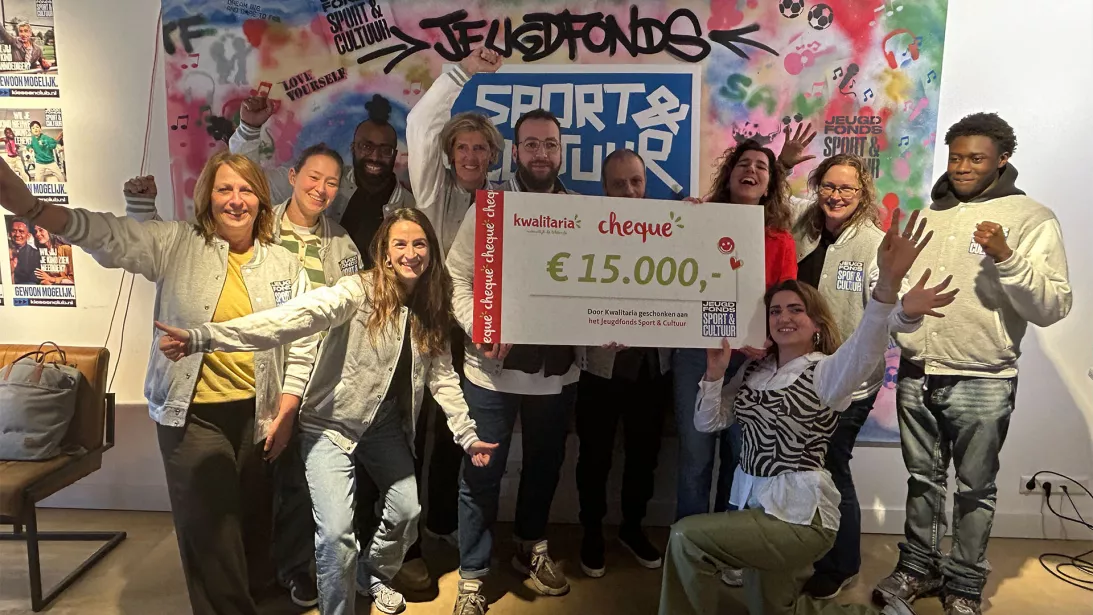 Kwalitaria doneert €15.000 aan Jeugdfonds Sport & Cultuur